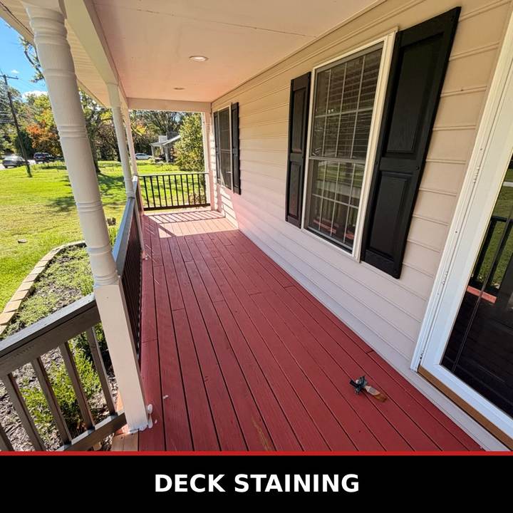 Deck staining