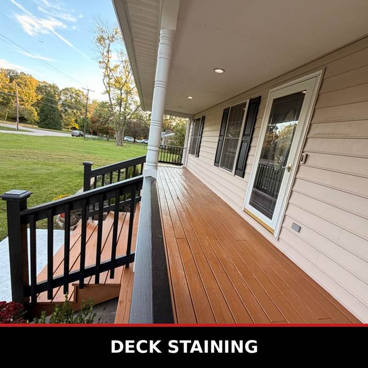 Deck staining
