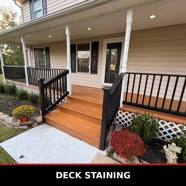 Deck staining